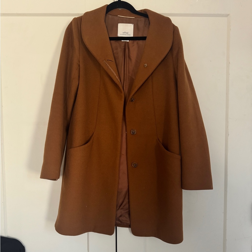 Aritizia Wilfred Camel Wool Cashmere Coat